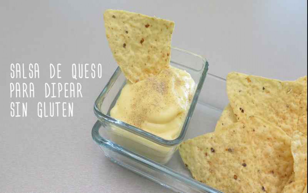 Salsa de queso para dipear sin gluten