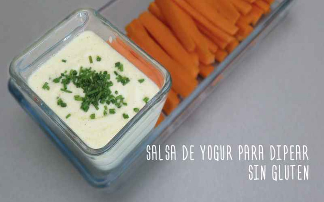 Salsa de yogur para dipear sin gluten