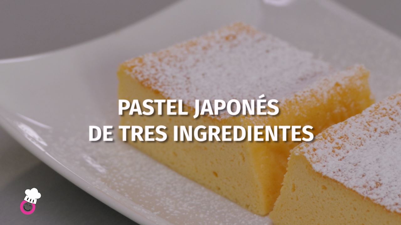 Pastel japonés de tres ingredientes. ¡Atrévete a probarlo!