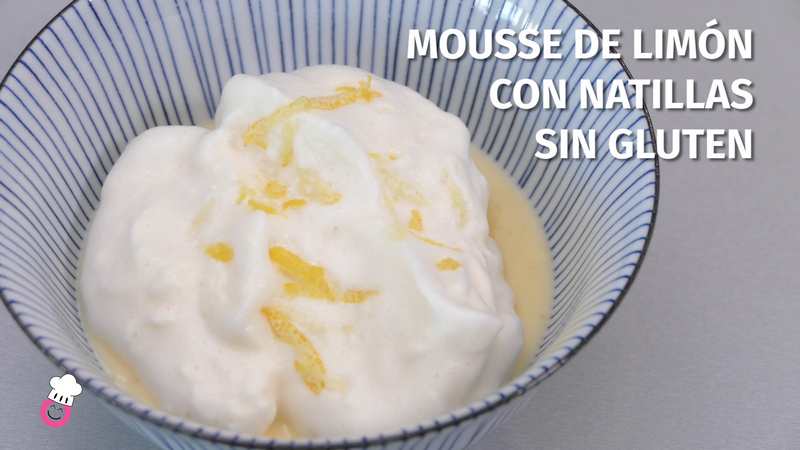 Mousse de limón con natillas sin gluten