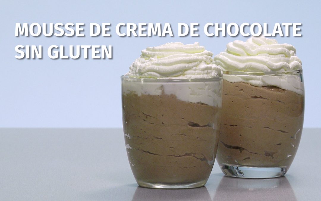 Mousse rápida de crema de chocolate sin gluten