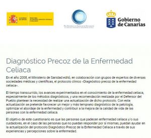 Cuestionario sobre el diagnóstico precoz de las personas celiacas