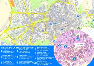 Mapa ruta de la tapa sin gluten de Cáceres