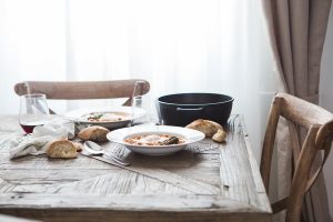 Mesa comedor contaminación cruzada sin gluten