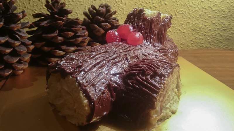 Tronco de navidad sin gluten de Miriam